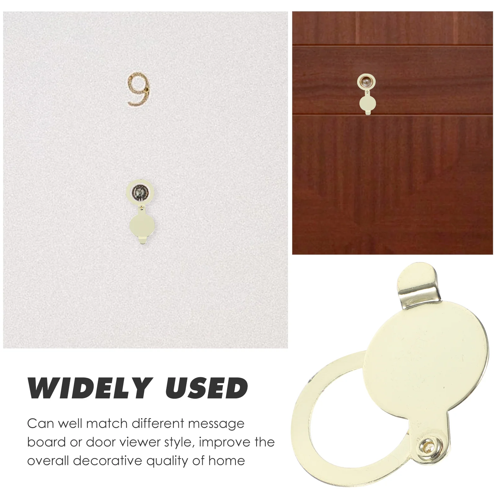 2PCS Copper Anti Peeping Door Peephole Cover Home Security Viewer Privacy for Apartment Door Hardware