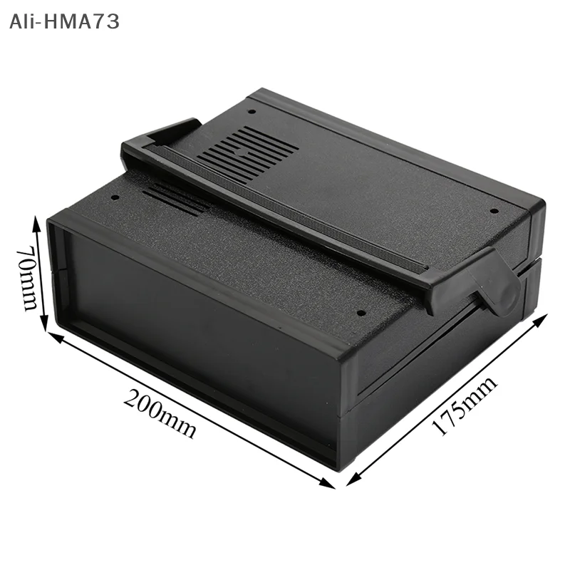 (YY)1pc Waterproof Plastic Electronic Enclosure Project Box With Screws Black Color Size of  200x175x70mm