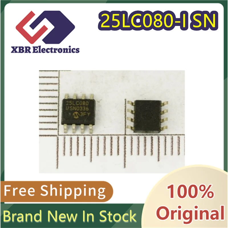 (5/50 Pieces) 25LC080-I/SN 25LC080 25LC080-I SOP8 Memory Chip SMD IC New Original Authentic Spot