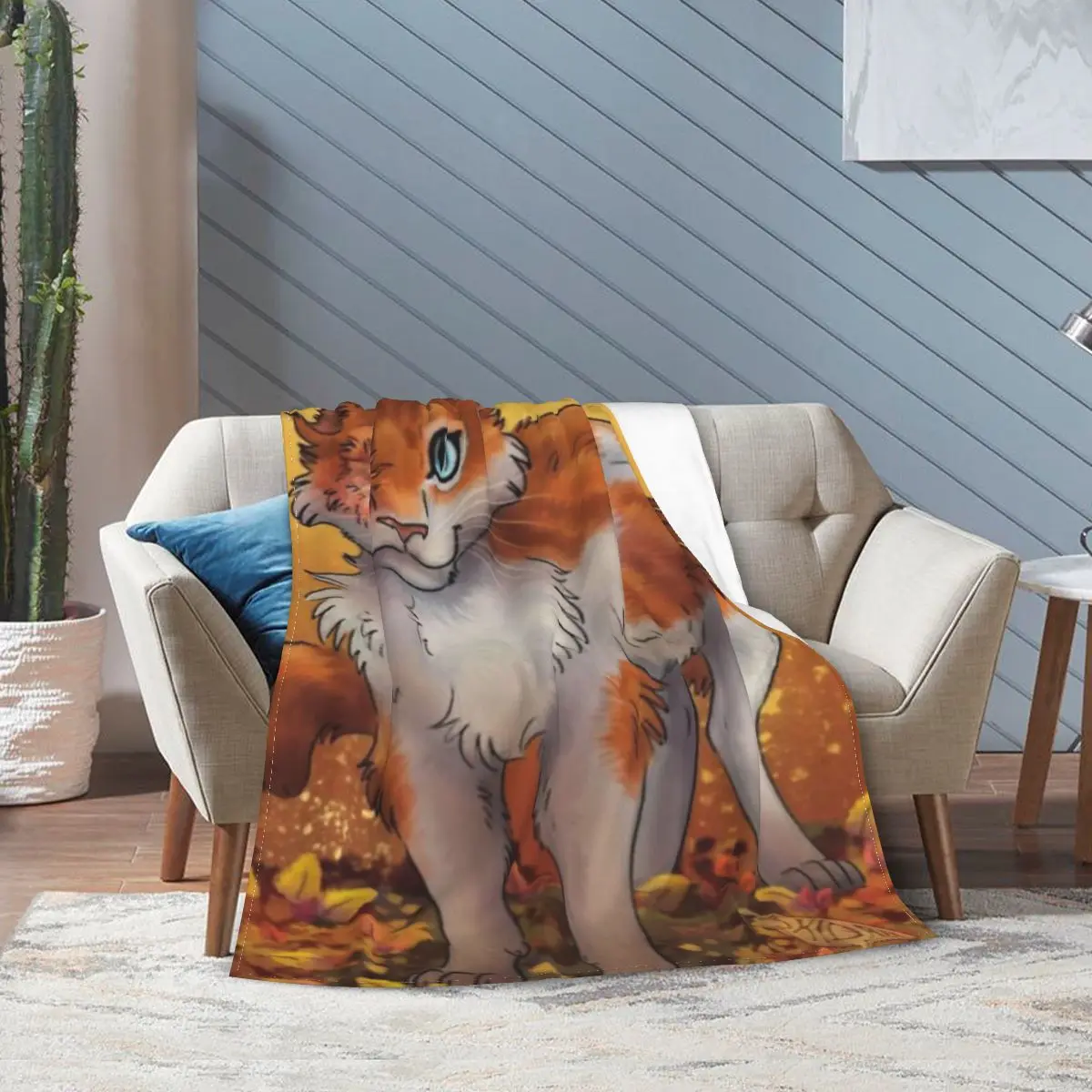 Brightheart, Warrior Cats Thunderclan, Lostface, Cloudtail, Brightpaw Blanket Soft Warm Flannel Throw Blanket Plush Bed Couch