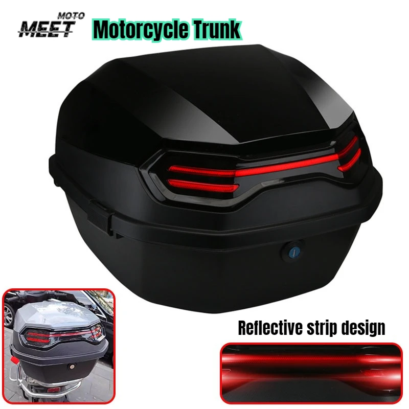 

Мотоциклетный хвостовой ящик, ботинки для скутера, багажник, крутой Твердый чехол из АБС-пластика + ПП для полного хранения шлема, органайзер для хранения багажа, хвостовой ящик, задняя часть