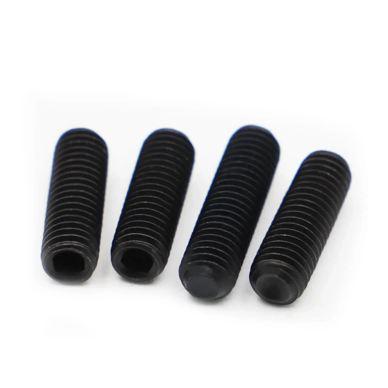 5-50pcs M1.6 M2 M2.5 M3 M3.5 M4 M5 M6 M8 M10 DIN916 Black 12.9 Steel Hex Hexagon Socket Allen Cup Point Grub Bolt Set Screw