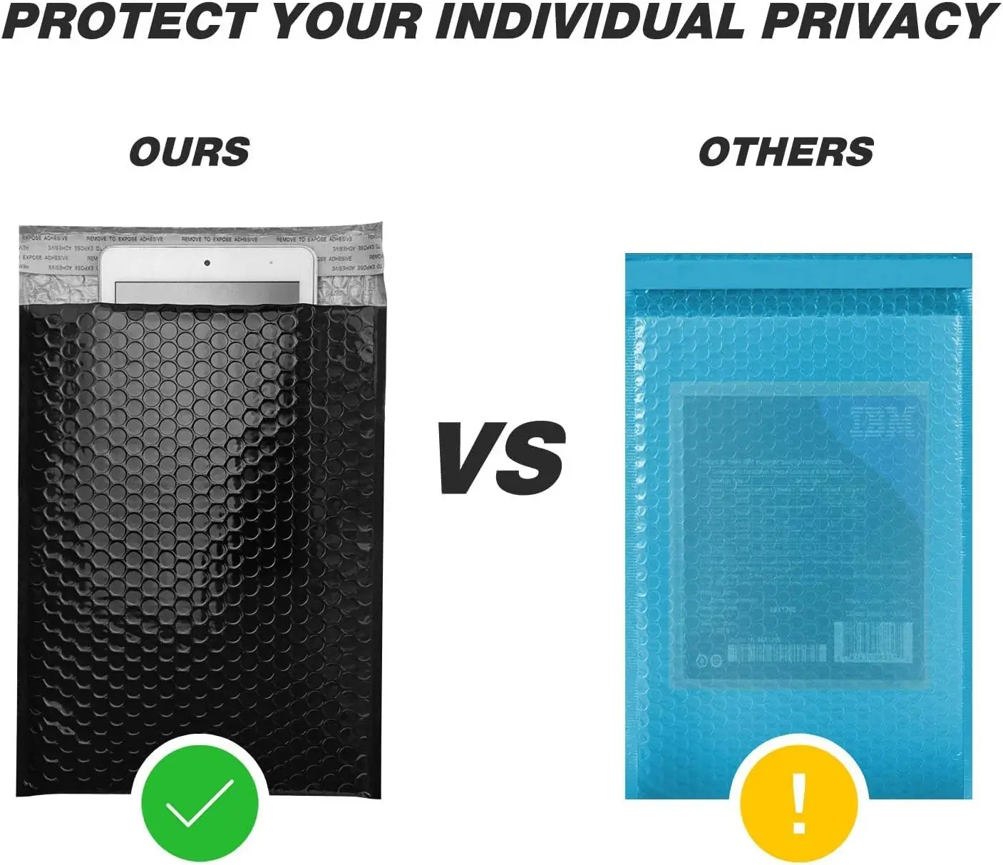 20 szt. Kopert bąbelkowych - Duże czarne koperty bąbelkowe samoprzylepne, wodoodporne torby pocztowe do ochrony przesyłek i pakowania