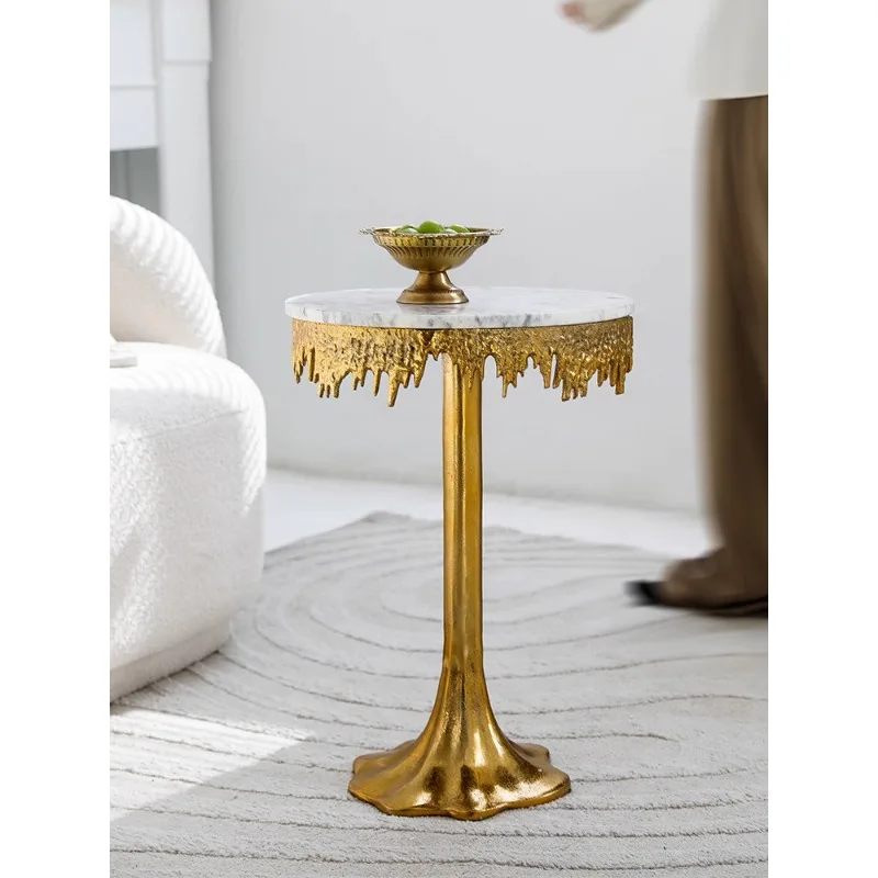 

Импортированный из Индии Ретро светильник Роскошная мраморная каменная плита кофейный столик Европейский Дворцовый стиль диван для гостиной маленький круглый стол