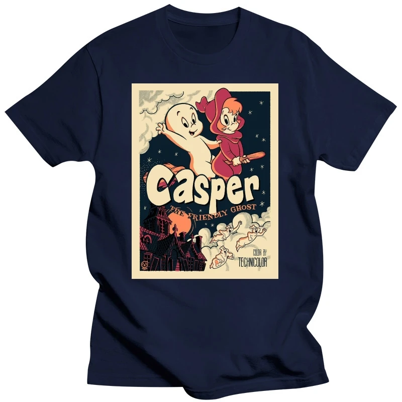 Casper The Frendly Ghost Vintage Printed T Shirt for Men DTG NATURAL S-5XL