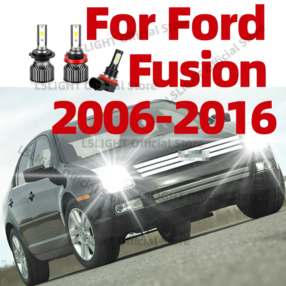 

2/6x для Ford Fusion 2006-2016 автомобильные лампы 3570 CSP дальнего и ближнего света 20000LM 120 Вт фары 6000K 12 В автоматические противотуманные фары