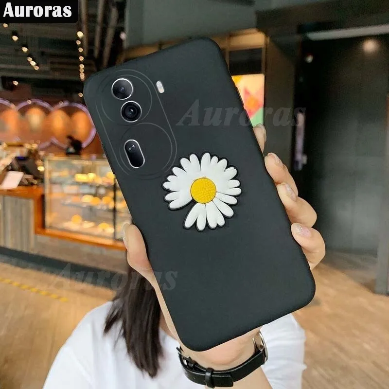 Auroras For OPPO Reno 11 Pro 5G Case Chrysanthemum Ring Ultra-Thin Matte Silicone Shell For OPPO Reno 10 Pro Back Cover