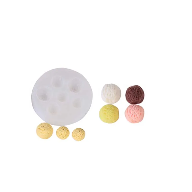 Small Ice cream Puff Pudding Butterscotch Silicone Mold DIY Candle Decoration Candle Soap Making Tools