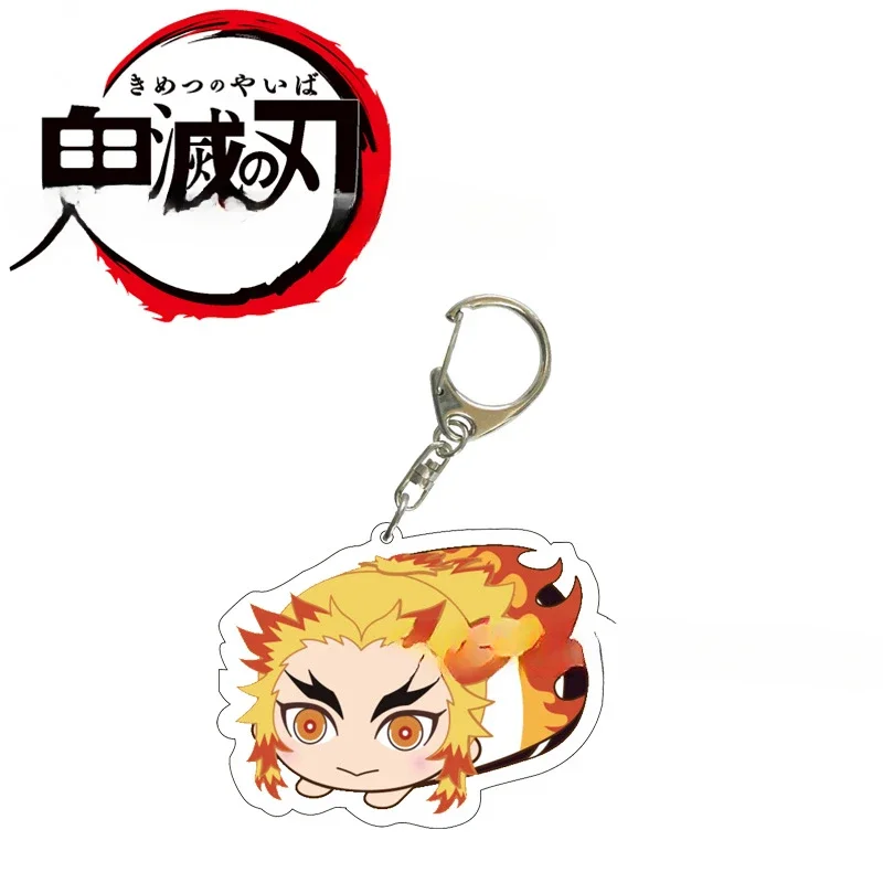 Anime Figure Kamado Tanjirou Kamado Nezuko Agatsuma Zenitsu Key Ring Acrylic Key Chain Hot Selling Model Plate Decor Collection