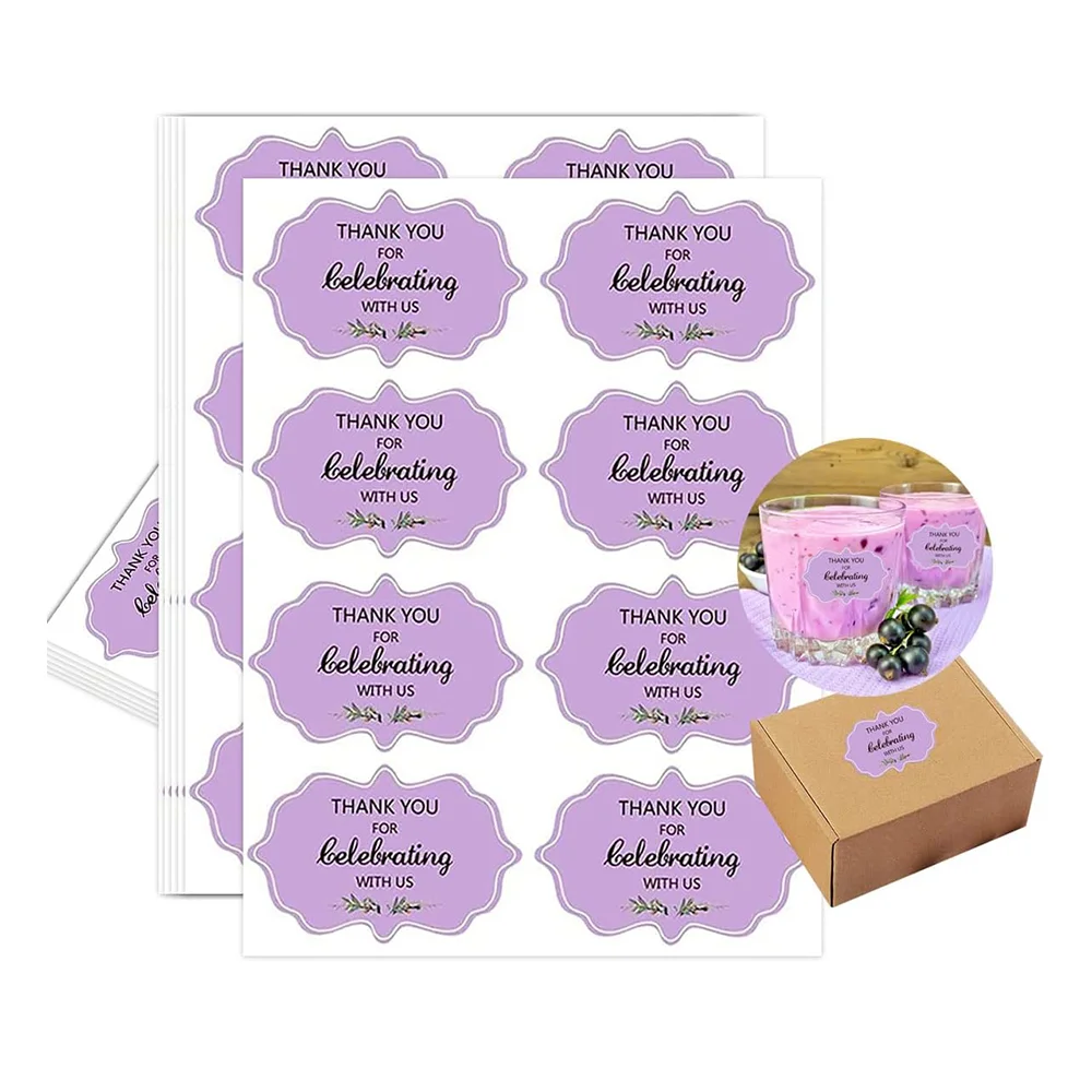 

Thank You for Celebrating with Us Label Stickers 2 Inch Adhesive Wedding Favors Stickers Decorative Stickers for Party Supplies