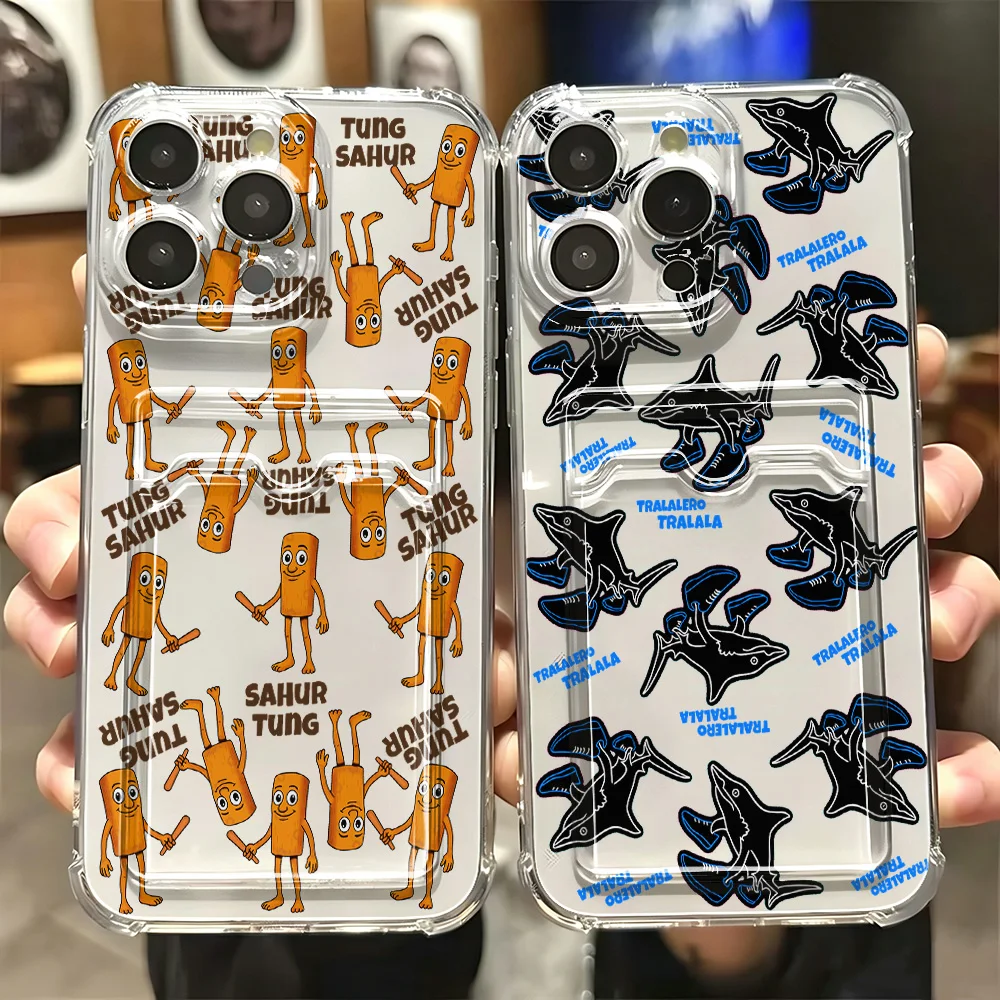 Fun ITALIANO BRAINROT Hot Card Hold Phone Case For Samsung Galaxy S26 S25 S24 S23 S22 S21 S20 FE Plus Ultra M33 M53 M54 5G Cover