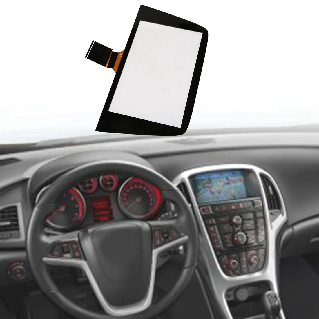 AEE5-Car 8 Inch 60 Pins Glass LCD Touch Screen Panel LQ080Y5DZ06 For Equinox Malibu Navi Touch Digitizer Lens Panel