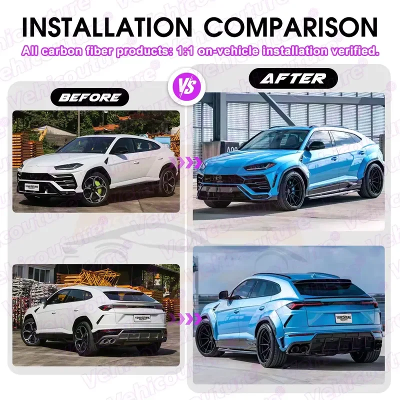 Dry Carbon Fiber 1016 Style Body Kit for 2024+ URUS S Front Lip Rear Diffuser Side Skirt Hood Spoiler Bodykit