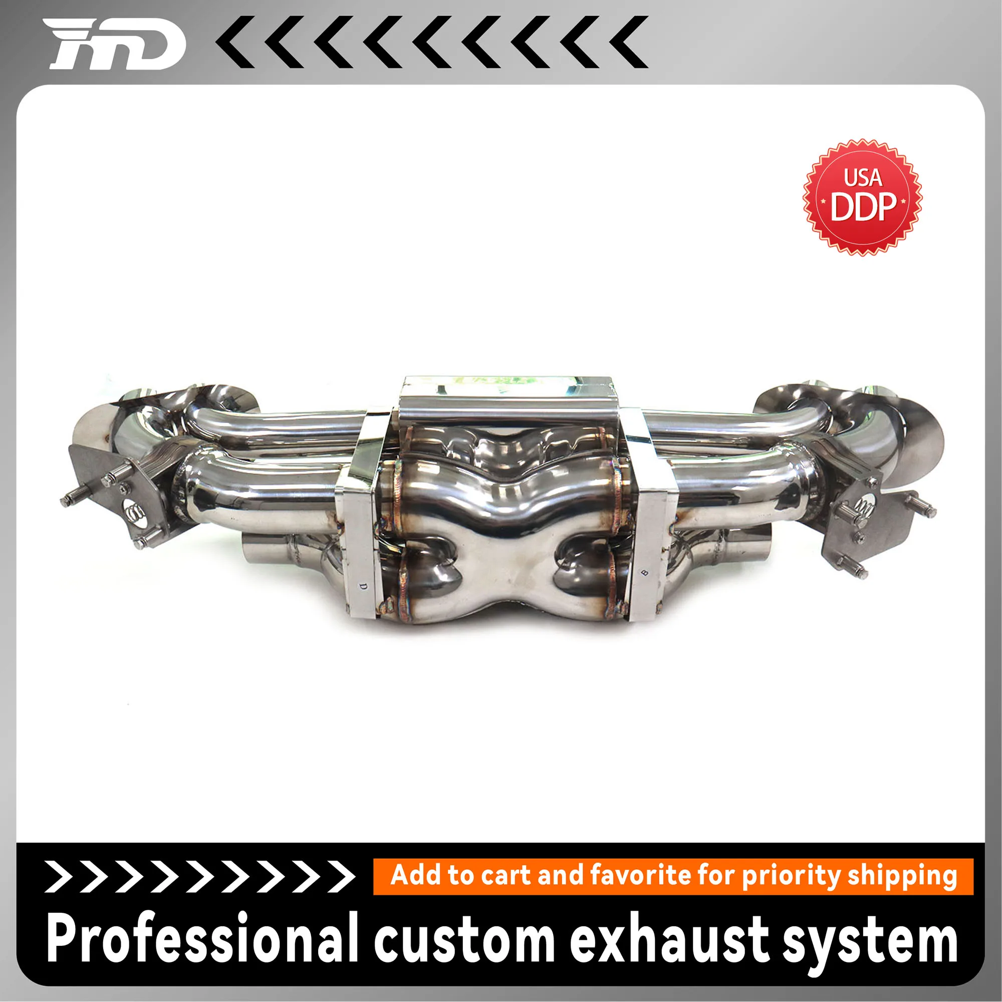 

SS304 high-performance catback exhaust for the Porsche 911 992 3.0T HMD exhaust system (with OEM valve base)