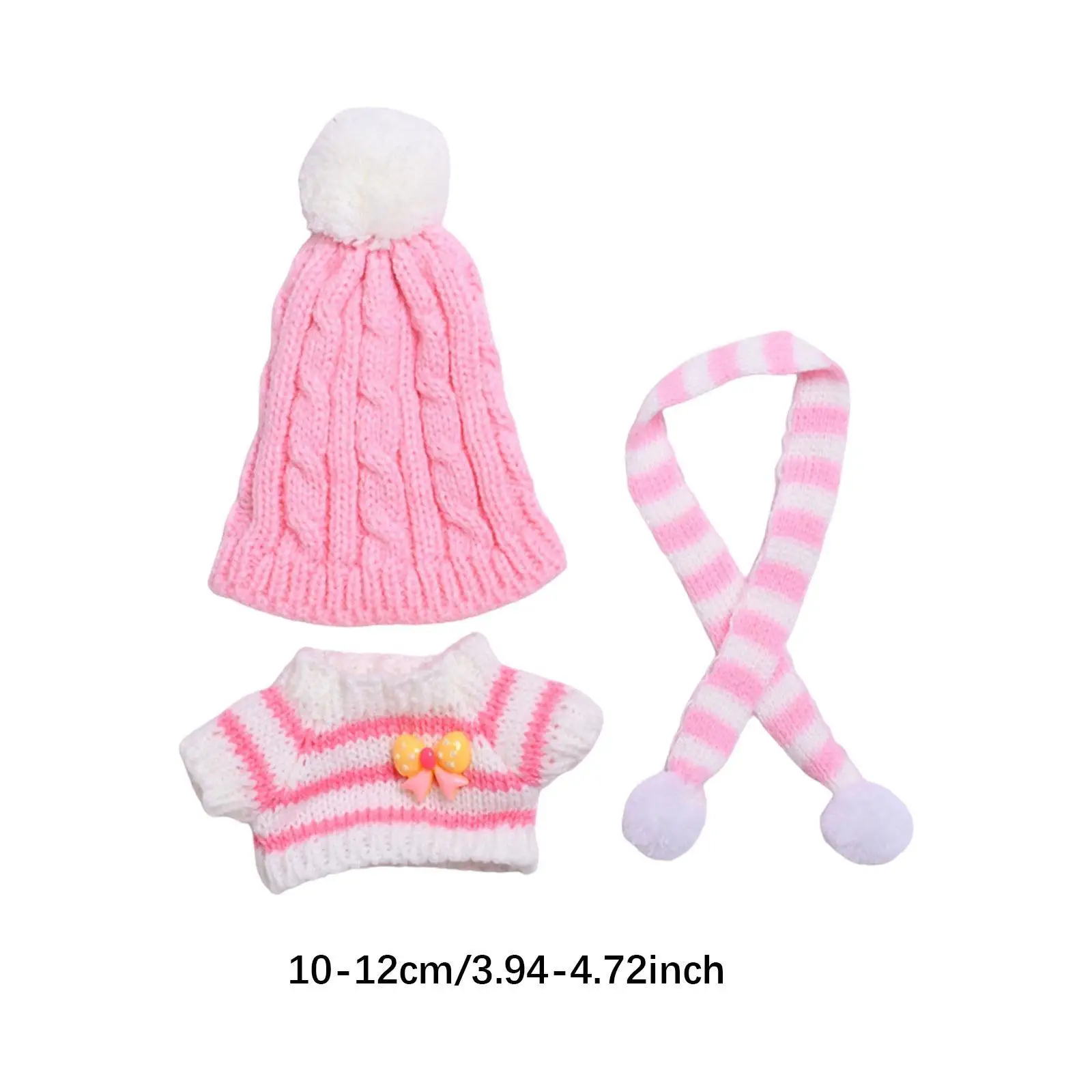 17 センチメートルファッションドールセーターセット布ドレス帽子スカーフ小さな人形の衣装女の子男の子コレクターのため