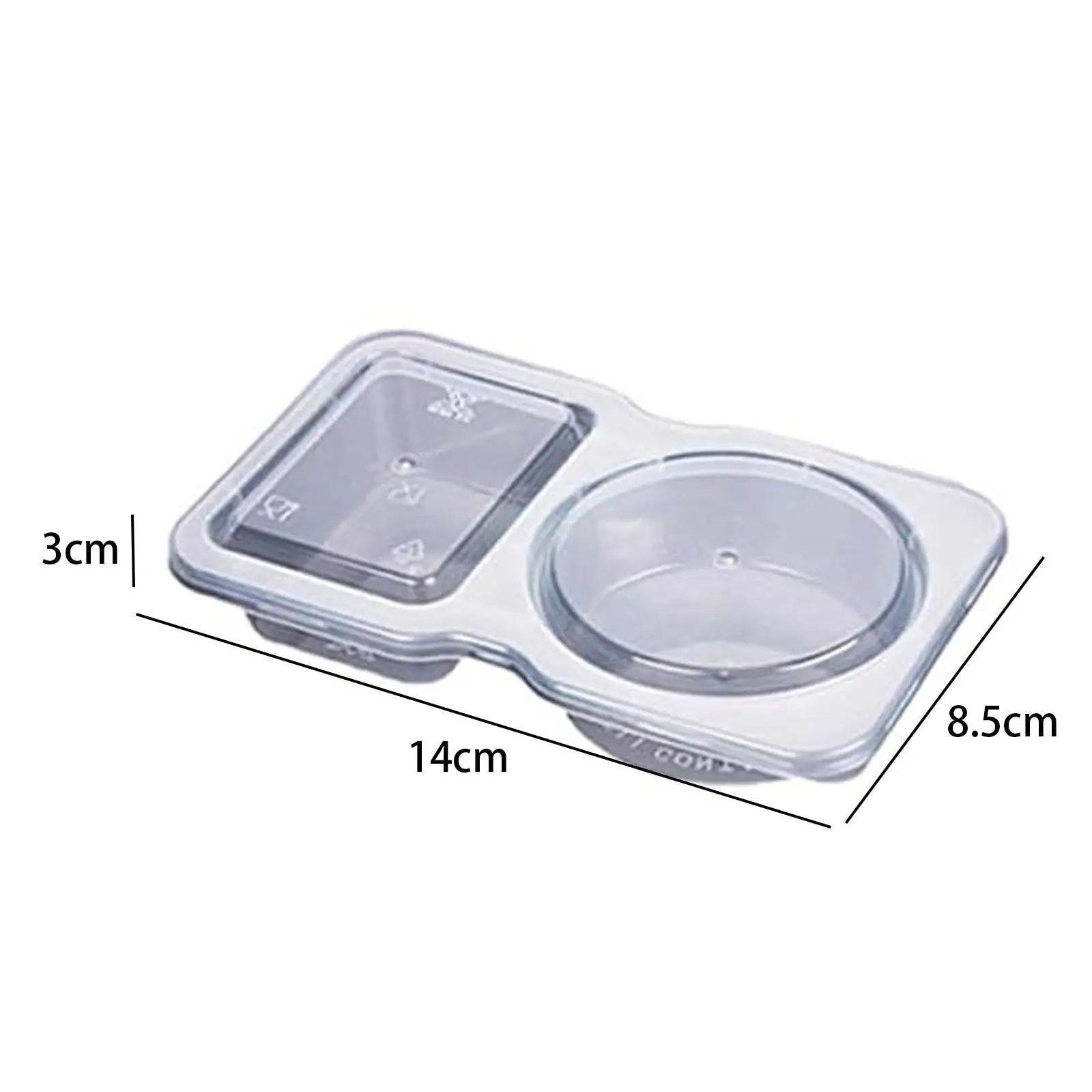 15Pcs Double Compartment Condiment Container Storage Transparent Divided Stackable with Lids for Home Snack Picnic Work Go Sauce