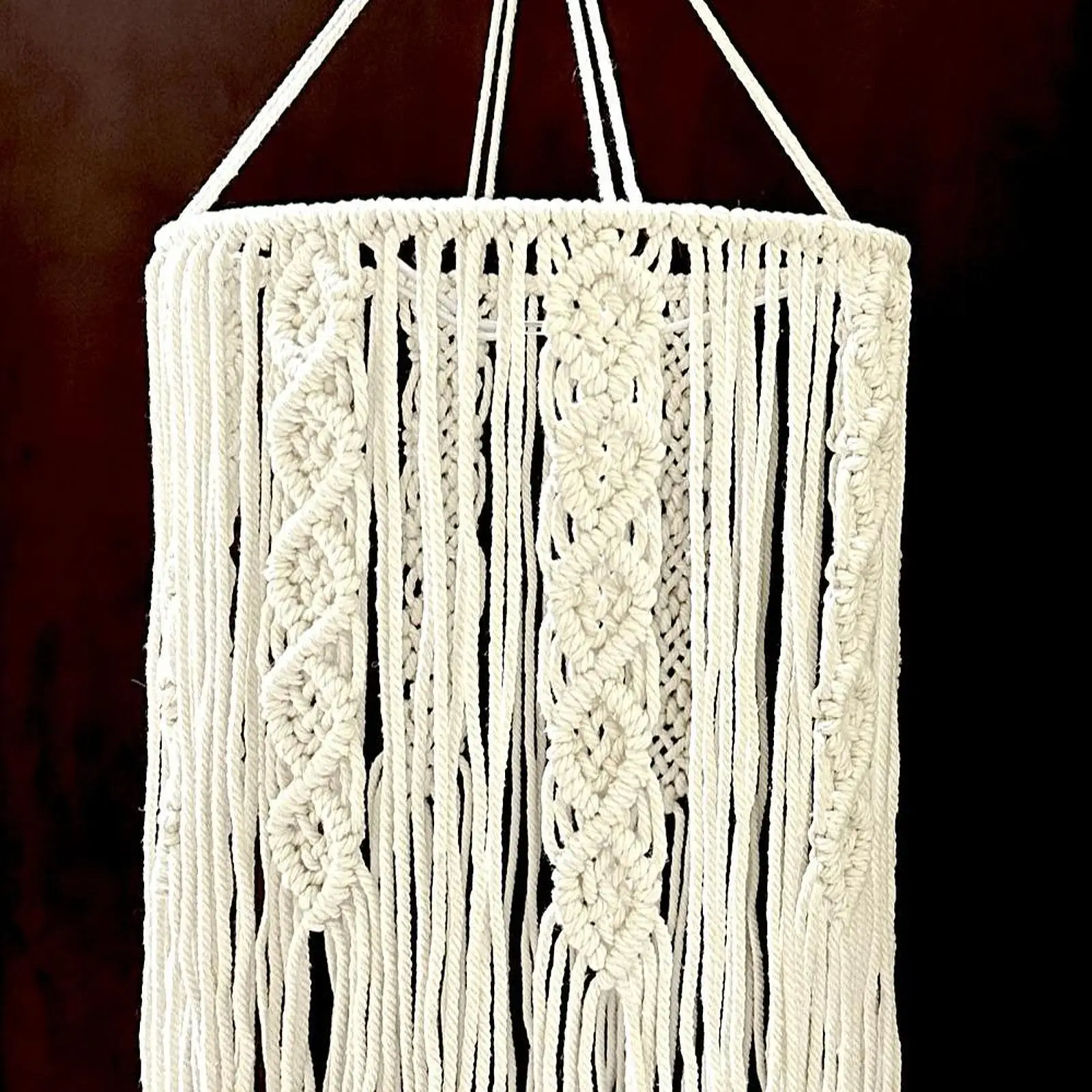 

Boho Hanging Pendant Light Cover Tassels Light Shade for Bathroom Nursery