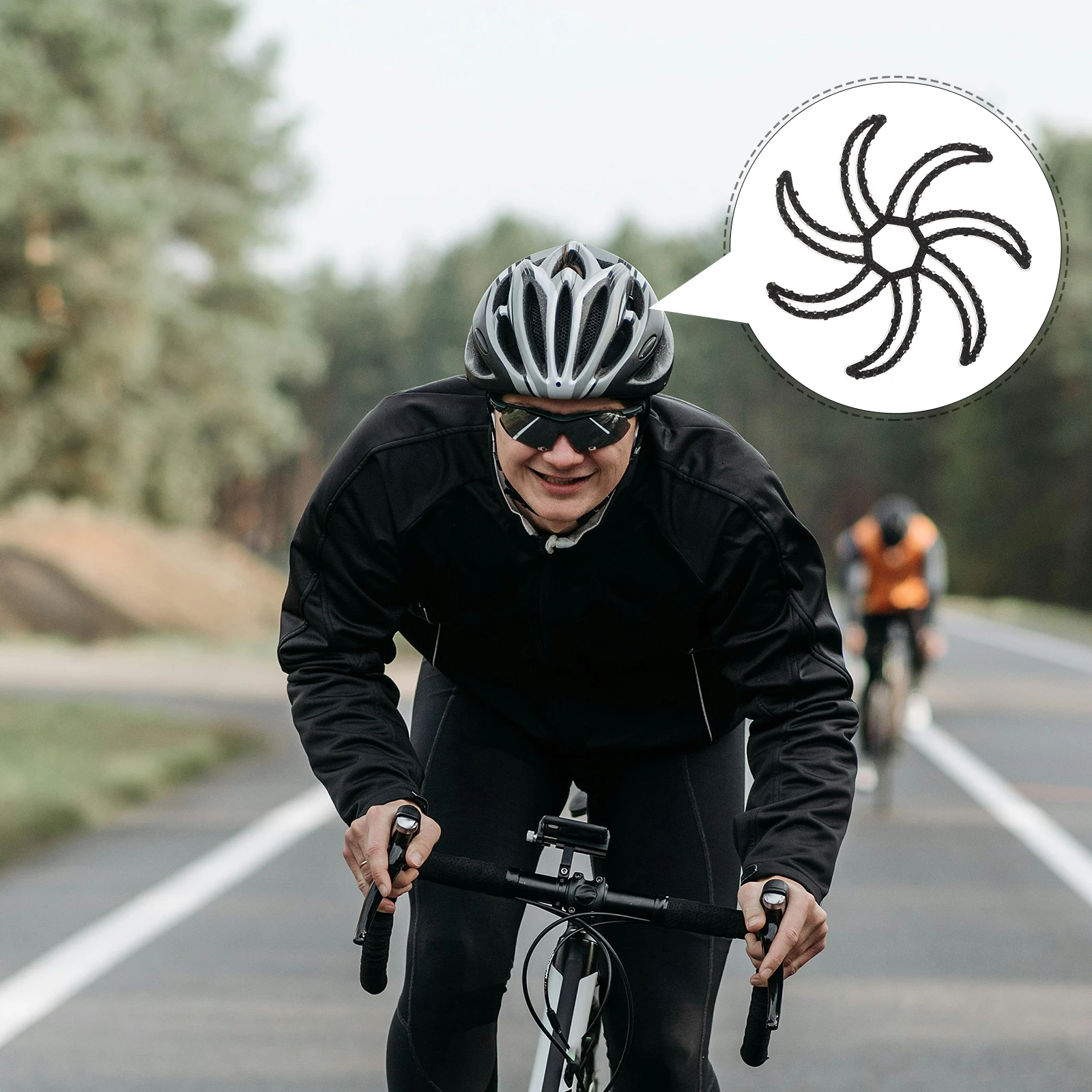 

2pcs Silicone Padding Inserts Universal Fit for Road Mountain Bike Motorcycle Anti-Flattening Hair Protector Durable