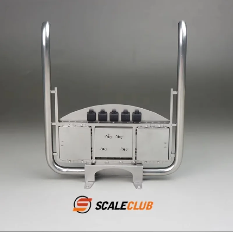 Scaleclub 1/14 Tractor Truck Metal Exhaust With Lights For Tamiya  Lesu Rc Truck Trailer Tipper