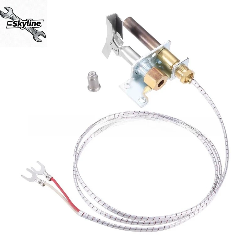 750mV Thermopile Pilot Burner Assembly Natural Gas Propane Orifice Replacement Part for Commercial Fryer