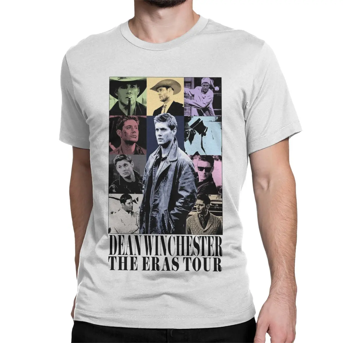 Dean Winchester Supernatural T Shirt Men Cotton Vintage T-Shirts Round Collar Tee Shirt Short Sleeve Clothing Gift Idea