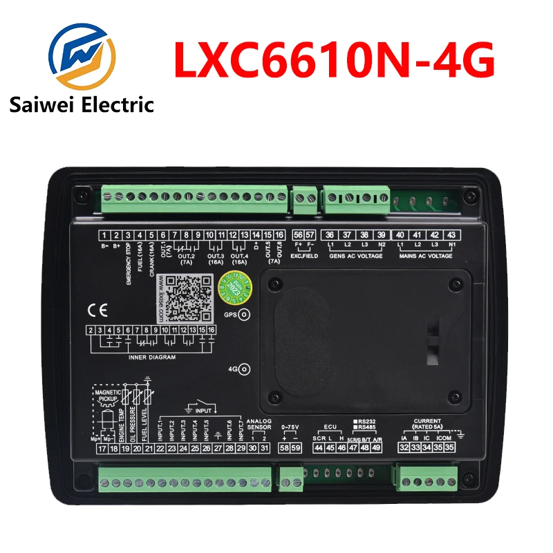 LXC6610-4G generator controller controls the automatic start stop module of the generator set through remote signals