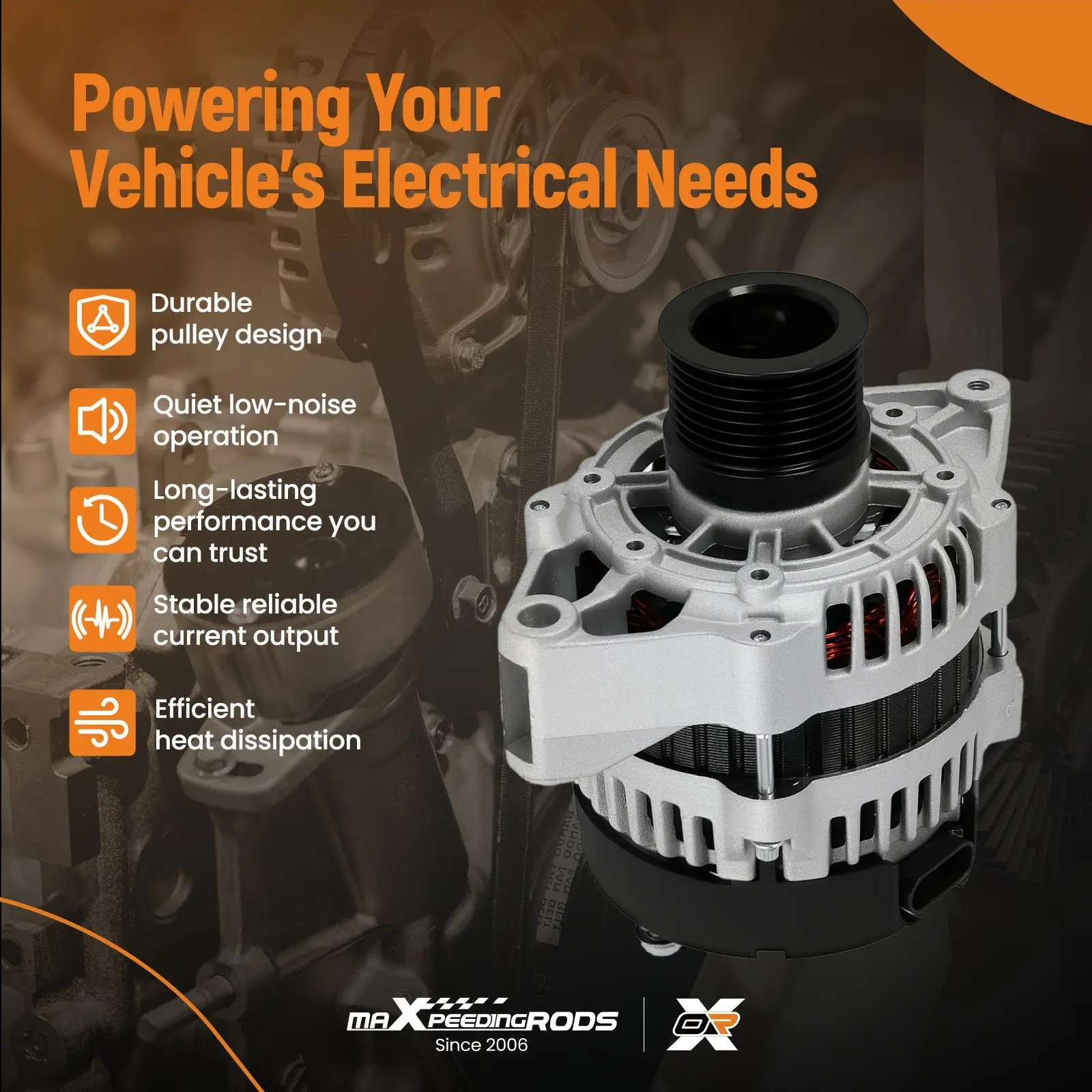 

Alternator For Trackless MT V Series 2005-2010 8729 95 Amp 12V 19020204 19020208