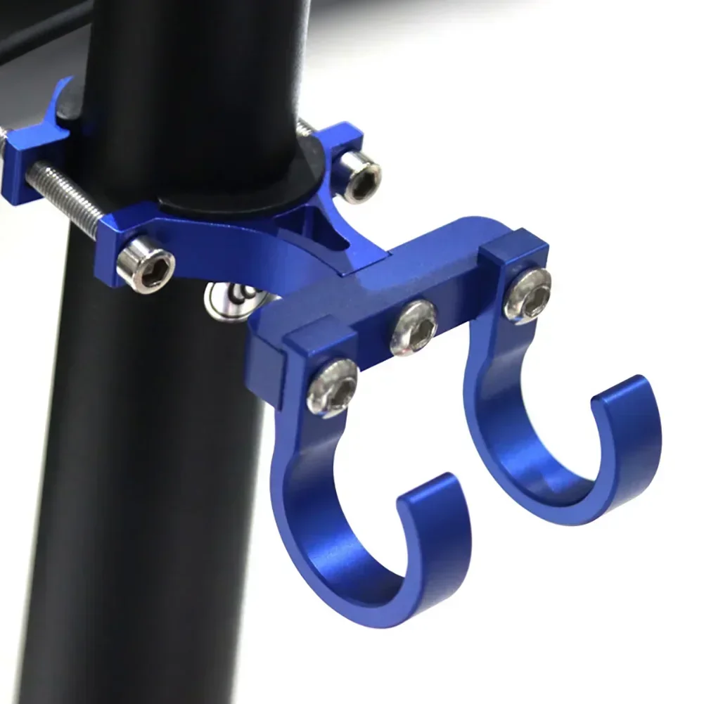 Scooter elétrico Duplo Metal Ganchos Prateleira de bicicleta simples Cabide de armazenamento de tubo Fivela Ganchos Ebikes Portable Helmet Rack