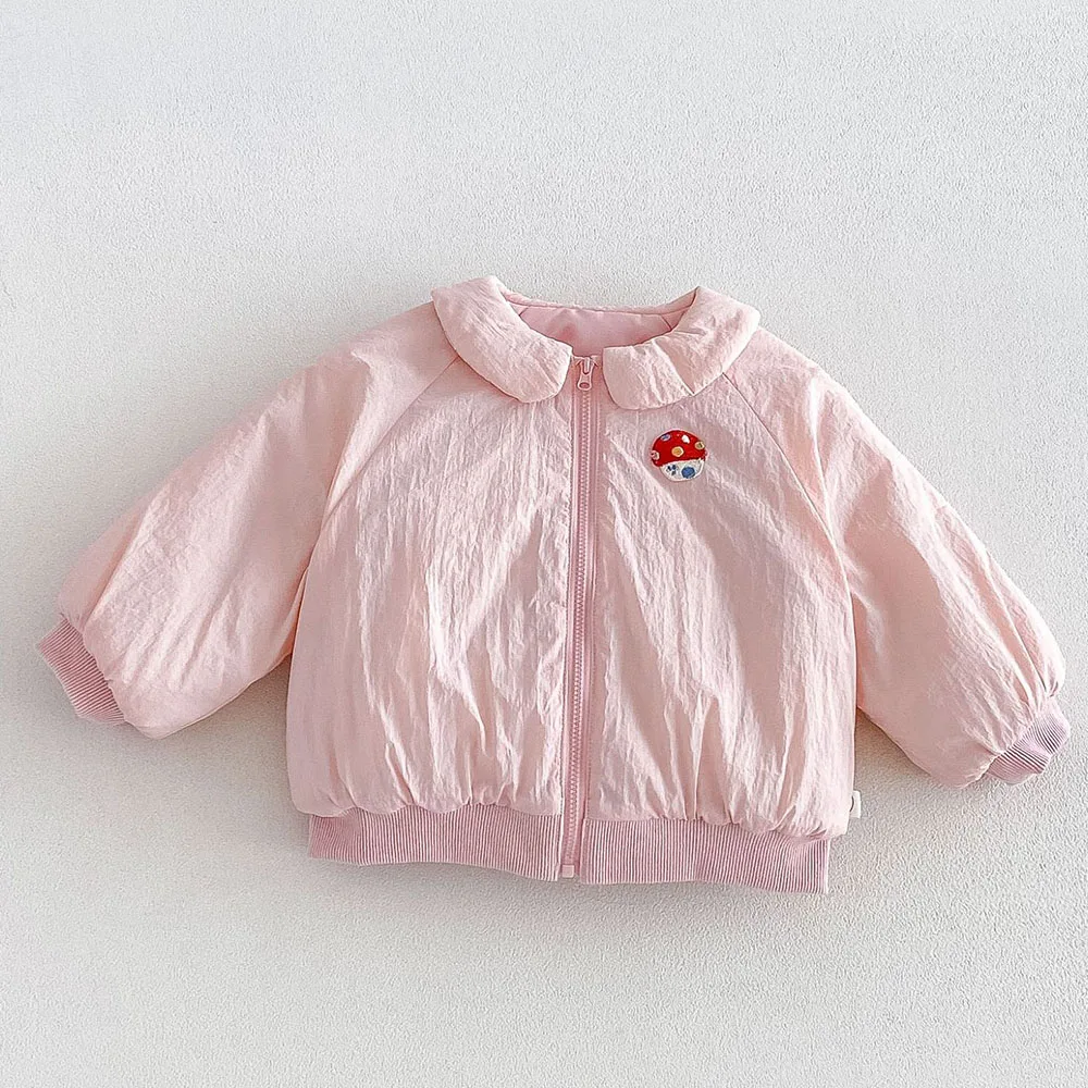 Christmas Kids Coats For Girls Embroidery Quilted Thicken Warm Winter Snow Children Clothing Toddler Outerwear Jackets