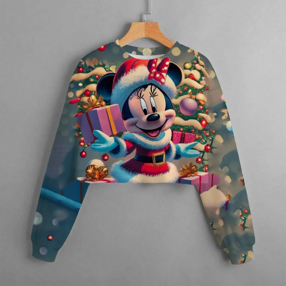 Cartoon Mickey Mouse Print Hoodies Kids Clothes Sweatshirt Girls Children Merry Christmas Long Sleeve Sweatshirt Clothing Pullov