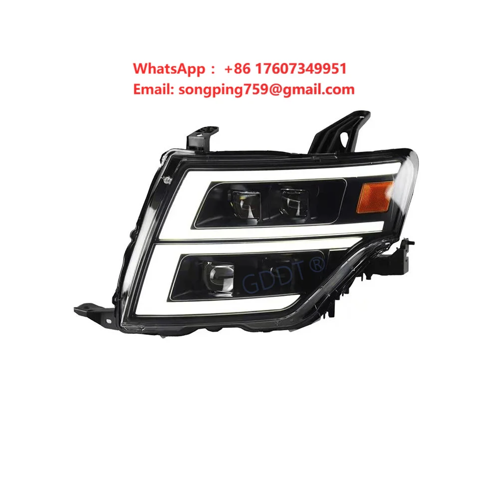 MIT 4 Led License Headlight for Pajero 4th Front Lights for Montero 2 Led Low Beam 2 High Beam with Led Drl for Shogun Turning