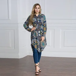 Muslim fashion elegant plus-size women's dress Arab women's dress Dubai Turkey loose shirt skirt Islamic women's dress