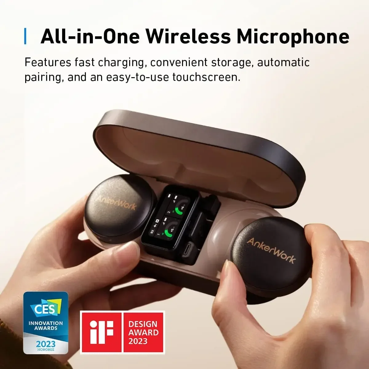 

Anker AnkerWork M650 Беспроводной петличный микрофон Pro сменным шумоподавлением Магнитные красочные чехлы 2-канальный качественный звукосниматель