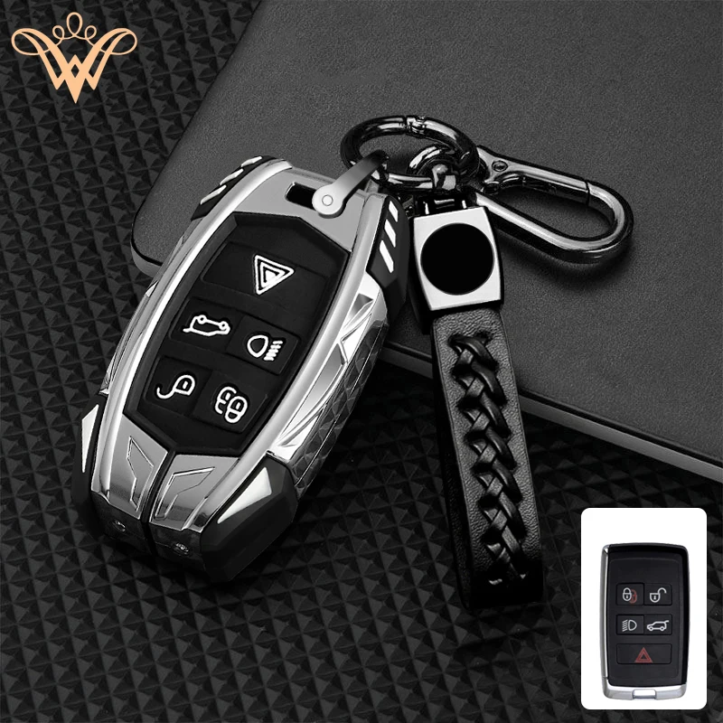 

Zinc Alloy Car Key Case Cover Shell For Land Rover Range Rover Discovery Evoque Sport Velar For Jaguar XE E-Pace Accessories