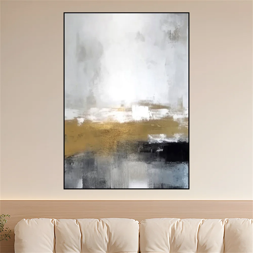 100% Hand-Painted Abstract Landscape Poster Canvas Drawing Petal Oil Painting Decor Home Wall Art Picture For Live Room Mural