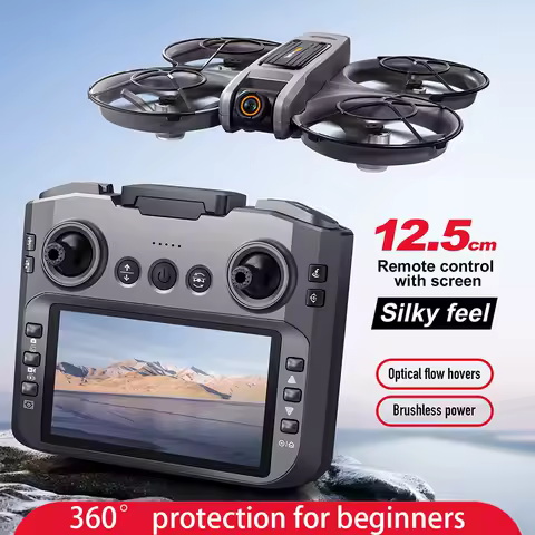 2025 New S156 Drone with Screen Brushless Optical Stream Positioning Quadcopter with Camera FPV Traverser Novice Toy Airplane