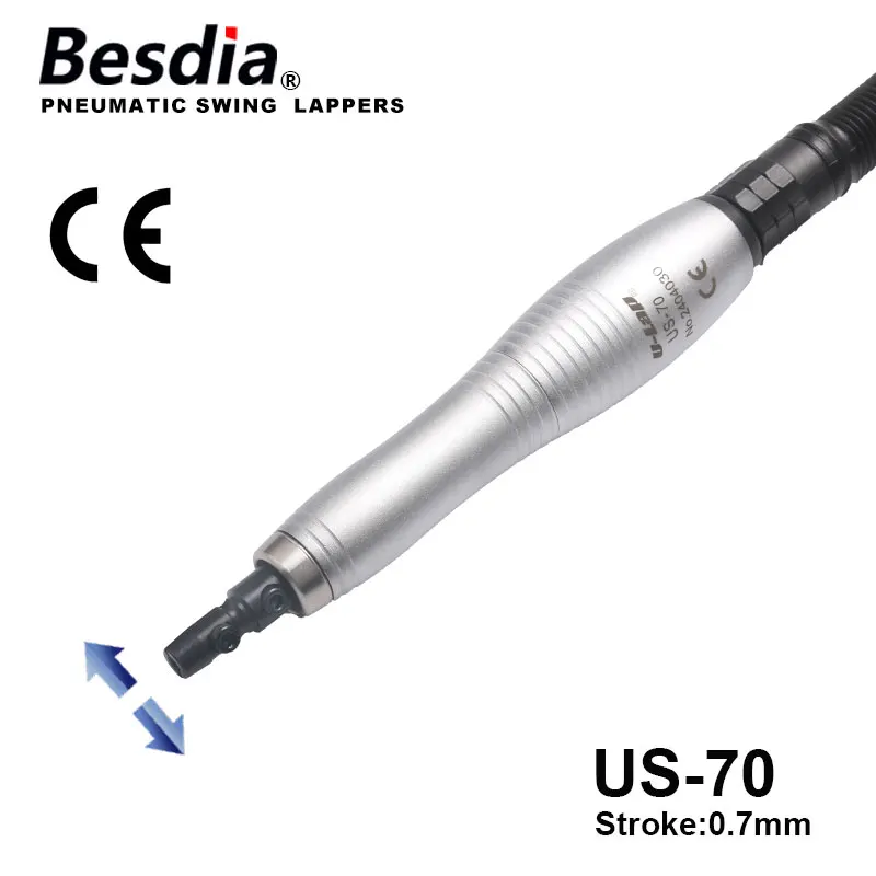Taiwan Besdia Air Grinder & Air Lapper US-70 Swing Air Lappers Stroke 0.7mm Swing Left and Right Pneumatic Tools