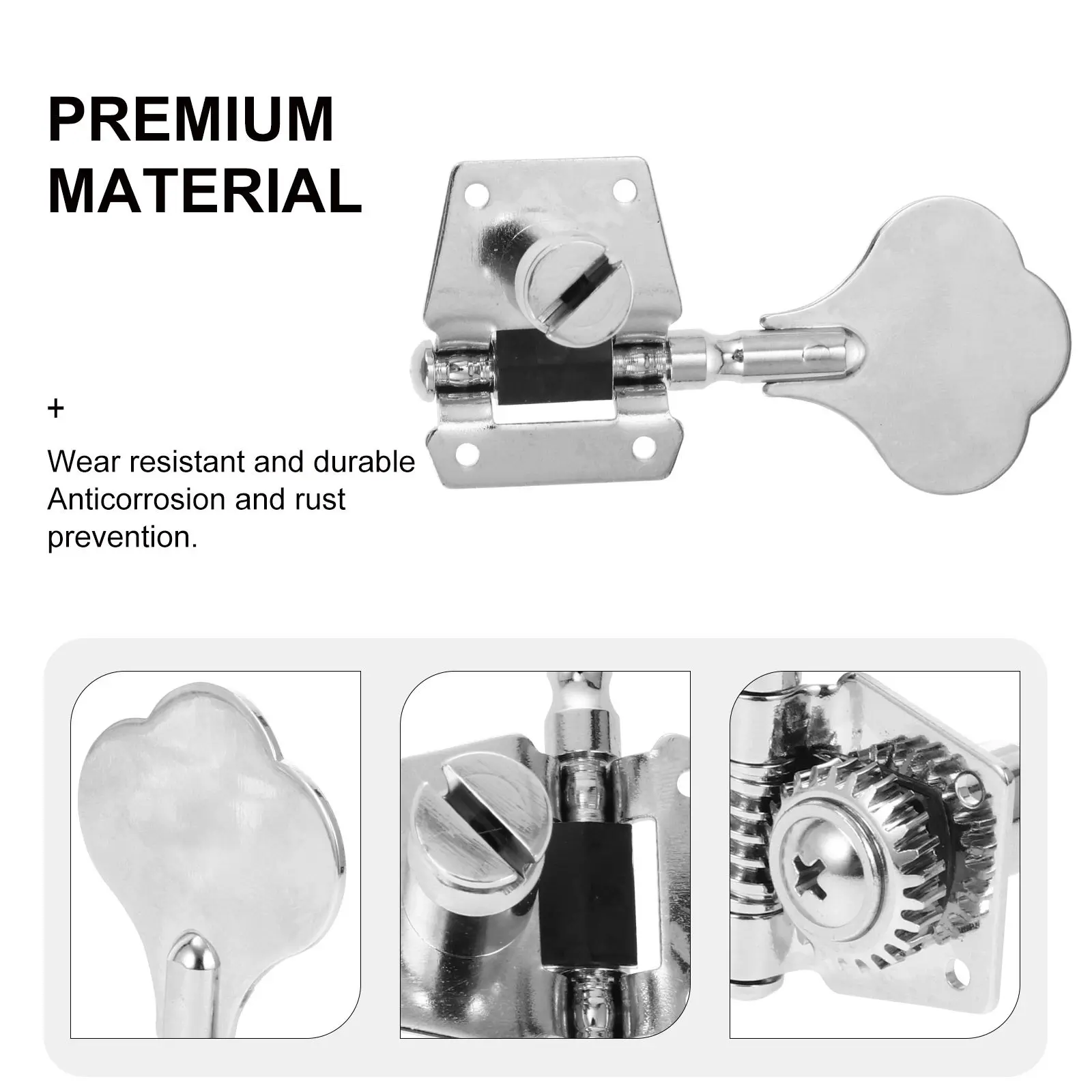 1Set Premium Bass Tuning Pegs High Grade Metal String Tuners for Bass Guitar Replacement Parts Strong Endurance Sound