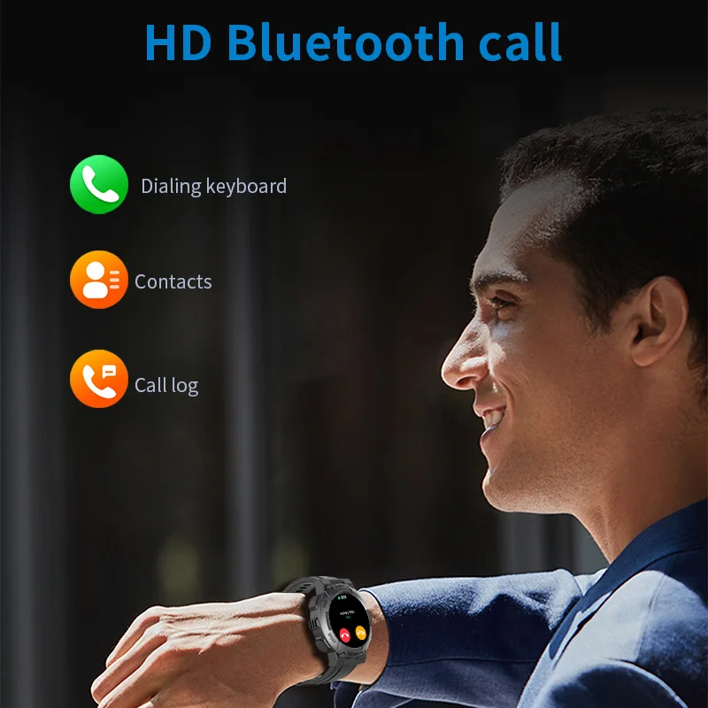 KINGSTAR – montre connectée S02 pour les hommes et les femmes, étanche, avec écran tactile, Bluetooth, appels, moniteur de rythme cardiaque et de sommeil