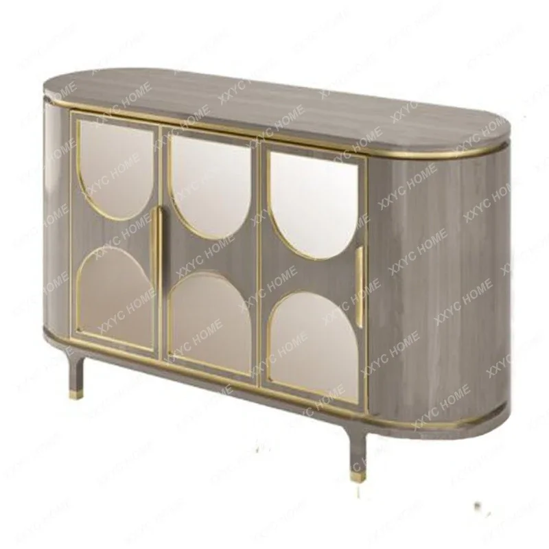 

HLight luxury entrance curved style postmodern simple shoe cabinet living room creative fashion personalized