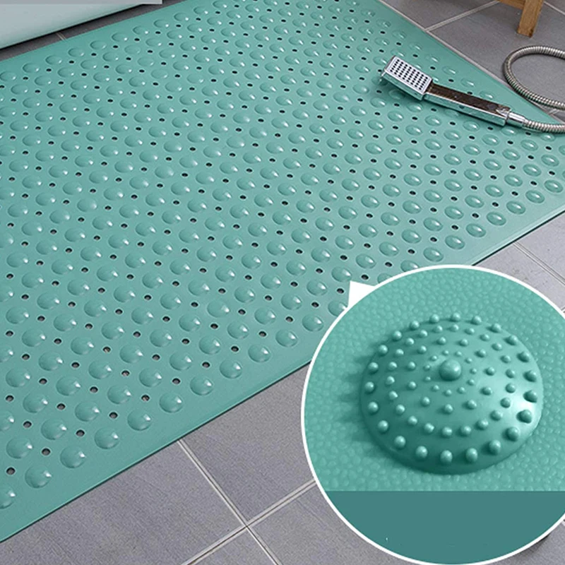 Bathroom Bath Massage Mat Rectangular Shower PVC Non-Slip mat Bathtub Floor Rug Shower Doormat Bathtub Carpet Large Size