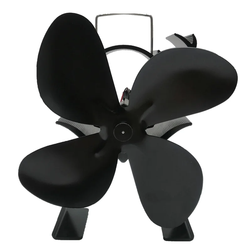 ABGR-مدفأة مروحة موقد مروحة 4 شفرات تعمل بالطاقة الحرارية موقد ايكو المشجعين للخشب سجل الموقد الموقد أكبر تدفق الهواء حوالي 140CFM