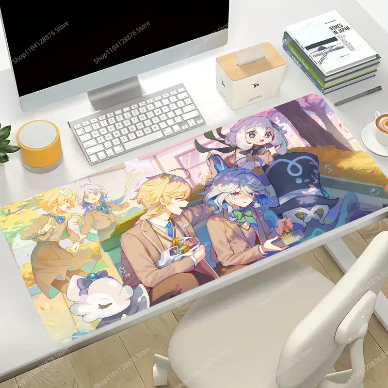 Game Genshin Mousepad Gaming Mouse pad Gamer Pc Accessories Deskmat Keyboard Mat Desk Protector Mause Pads