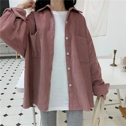 Cheap wholesale 2020new Spring Summer Autumn Hot selling women's fashion casual ladies work corduroy Shirts women blouses MA1007