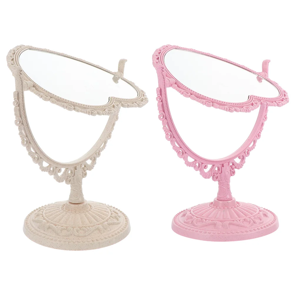 

2Pcs Aesthetic Heart Shaped Desk Mirror Cute Vanity Mirror for Girls Women Professional Makeup Artists Gift Choice