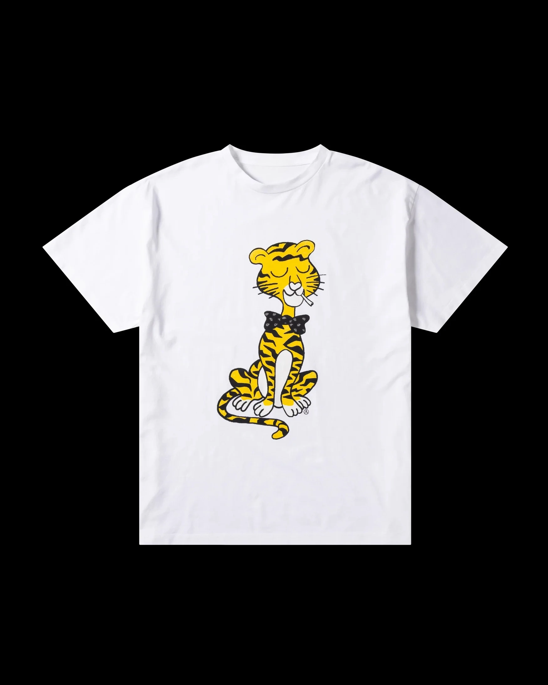 Vintage Bow‑tie Smoking Cartoon Tiger Graphic T‑Shirt Oversized Short‑Sleeve Casual Top For Retro Streetwear Daily Out