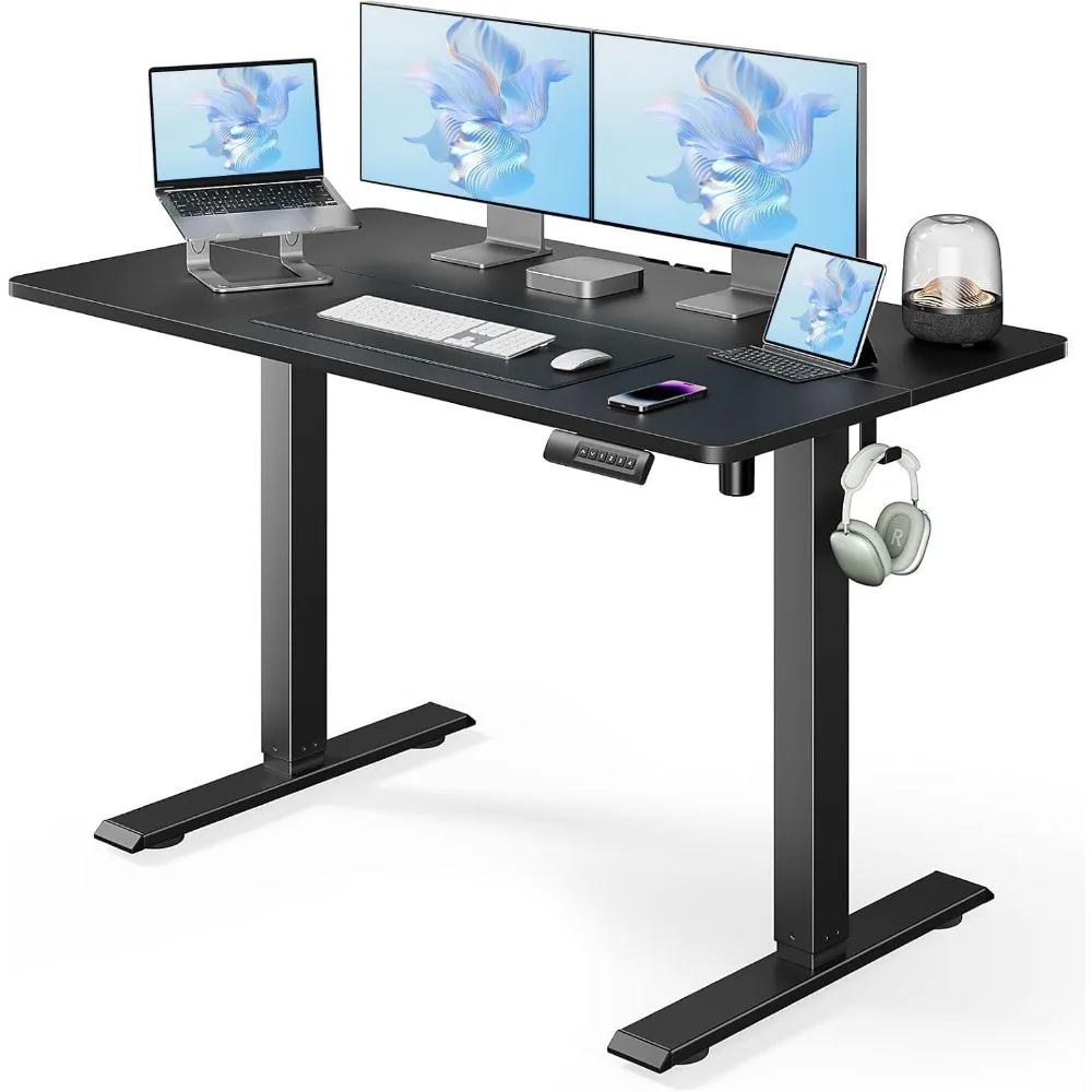 

Electric Standing Desk, Adjustable Height Stand up Desk, 48 x 24 Inches Sit Stand Home