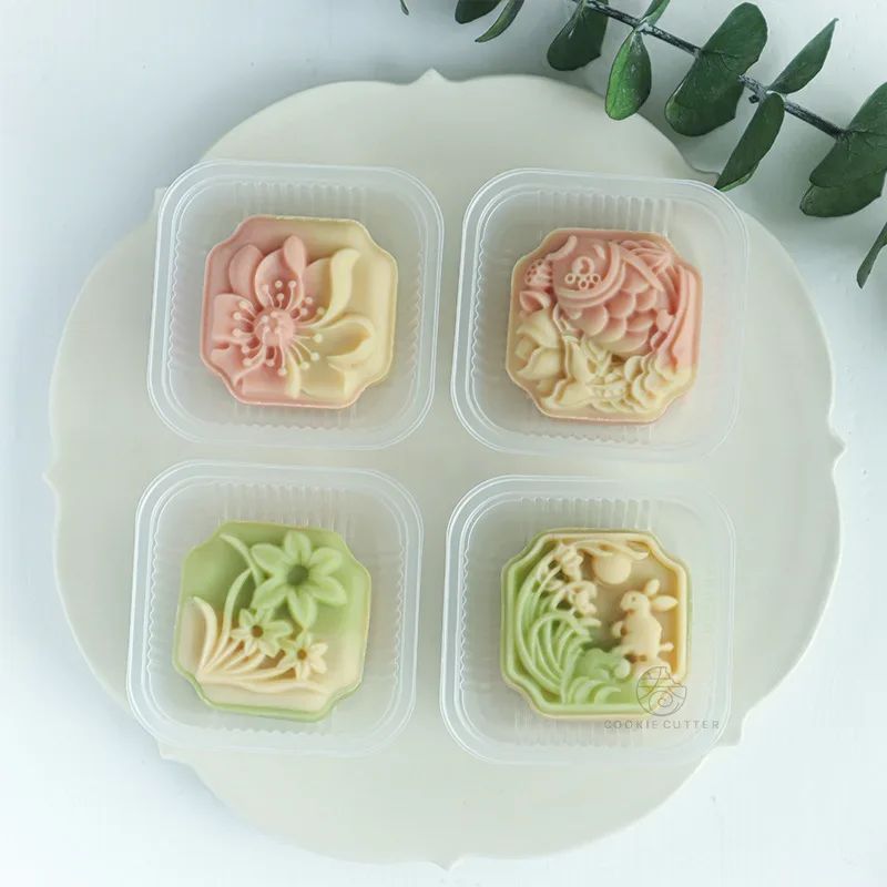 Window edge flower koi fish flower mung bean cake mold Mid-Autumn Festival carp daffodil lotus moon cake mold Chinese yam