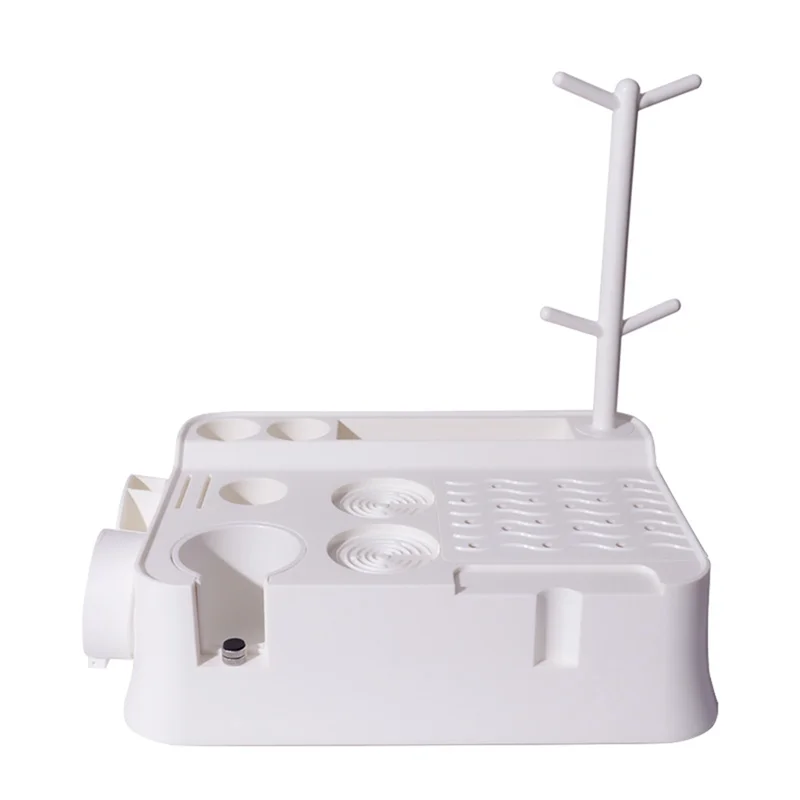 ABUD-Espresso Temping Station Espresso Organizer Box متعدد الوظائف مقبض القهوة المطحونة صندوق منظم