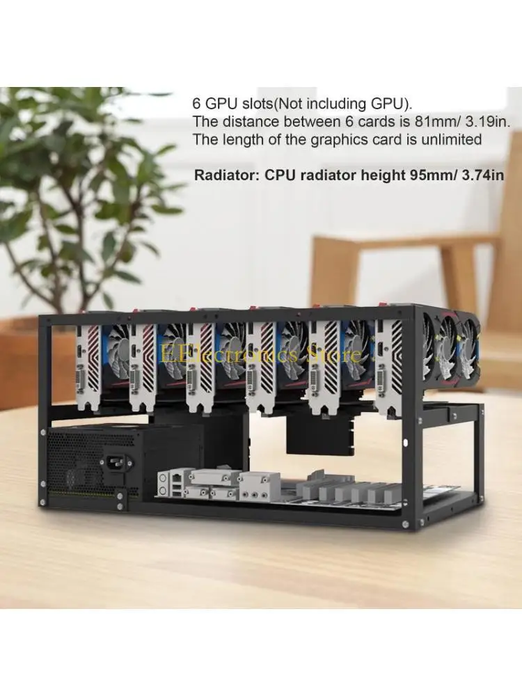 

B03C Desktop PC Graphics Card Support Rack Computer Motherboard Open Mining Rig Frame